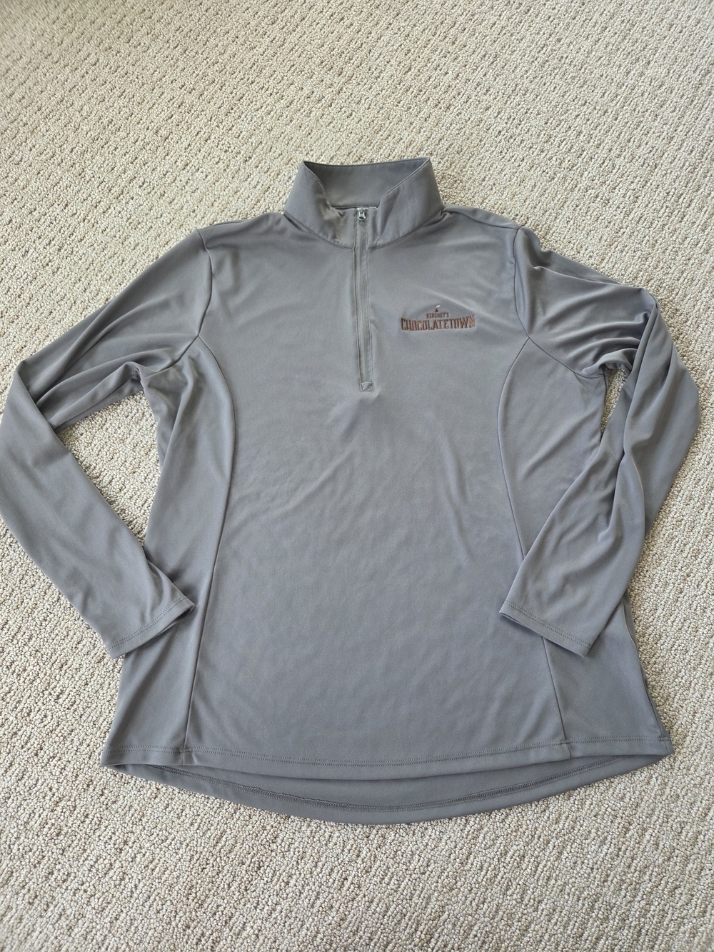 Sport-Tek Hershey Gray Ladies' Quarter-Zip Pullover
